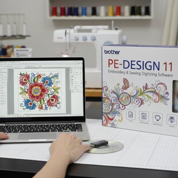 Brother Pe Design 11 - Embroidery Digitizing Sewing Software + 500 000 Designs - Picture 4 of 4